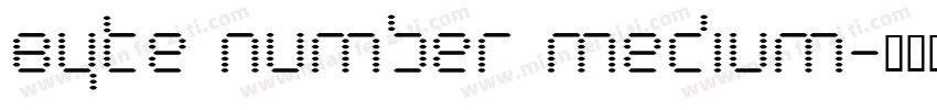 Byte Number medium字体转换